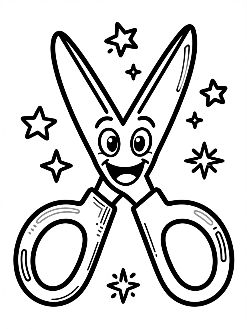 A happy pair of scissors.