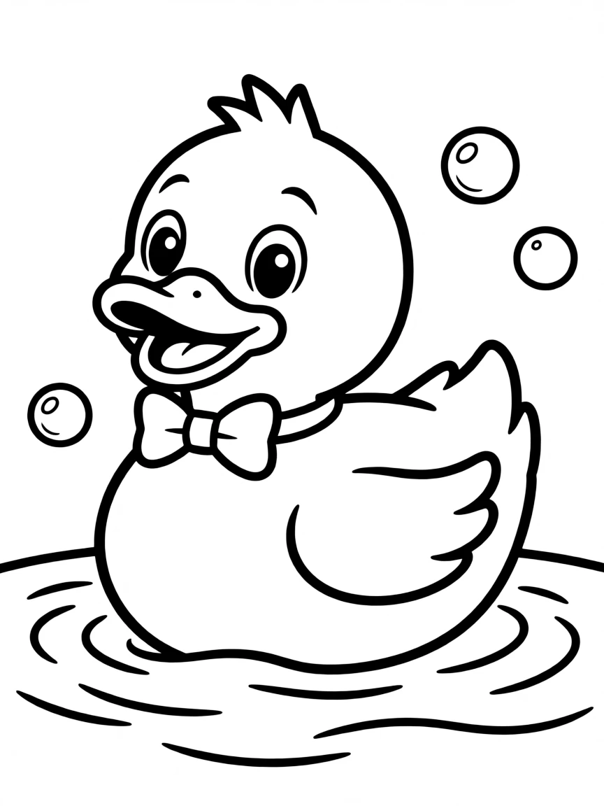 A happy rubber ducky.