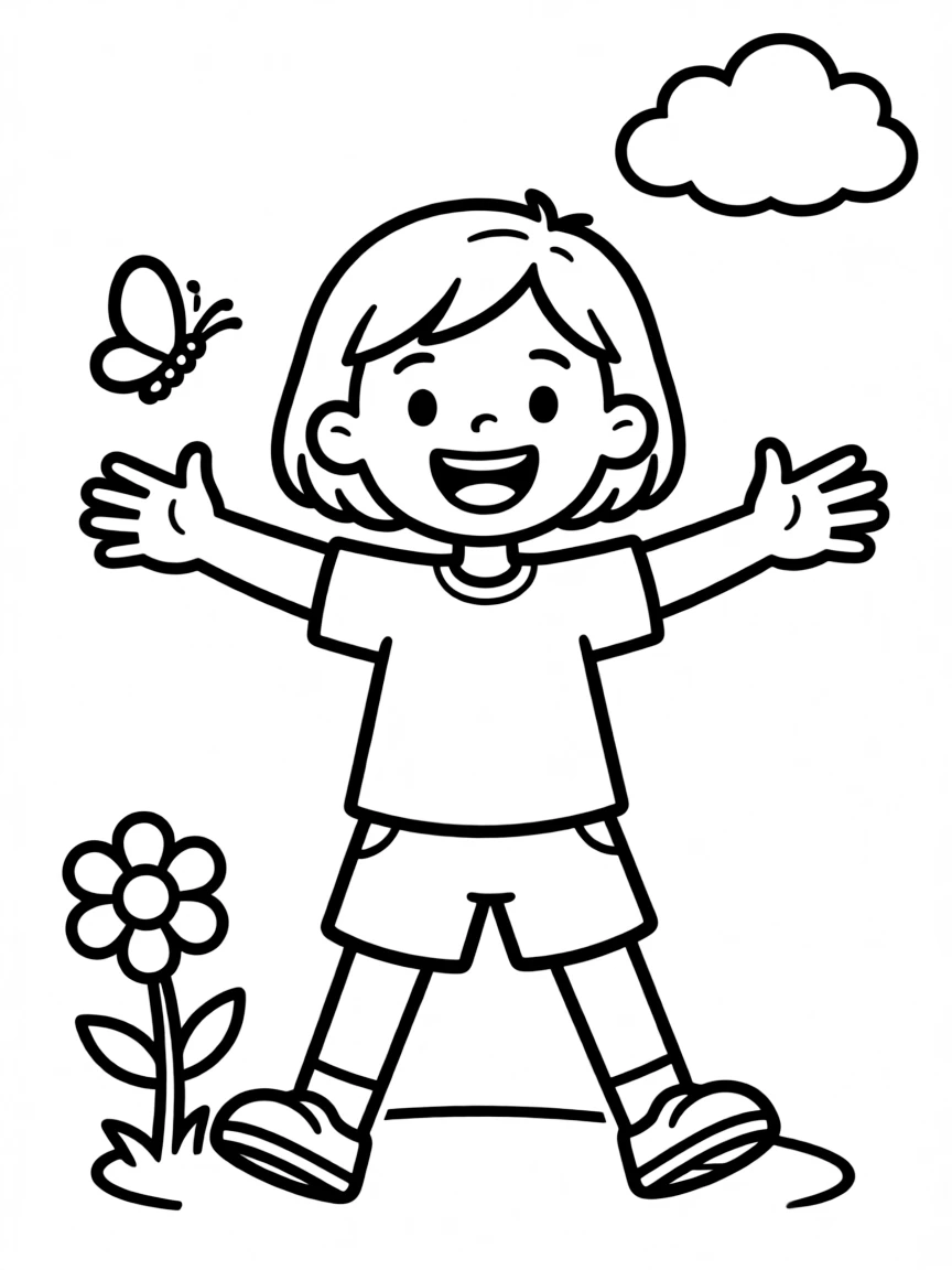 A happy child with a big smile.