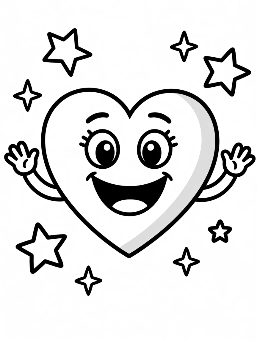 A happy heart shape.
