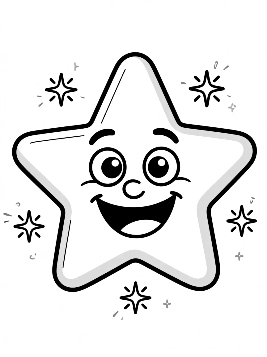 A happy five-pointed star.