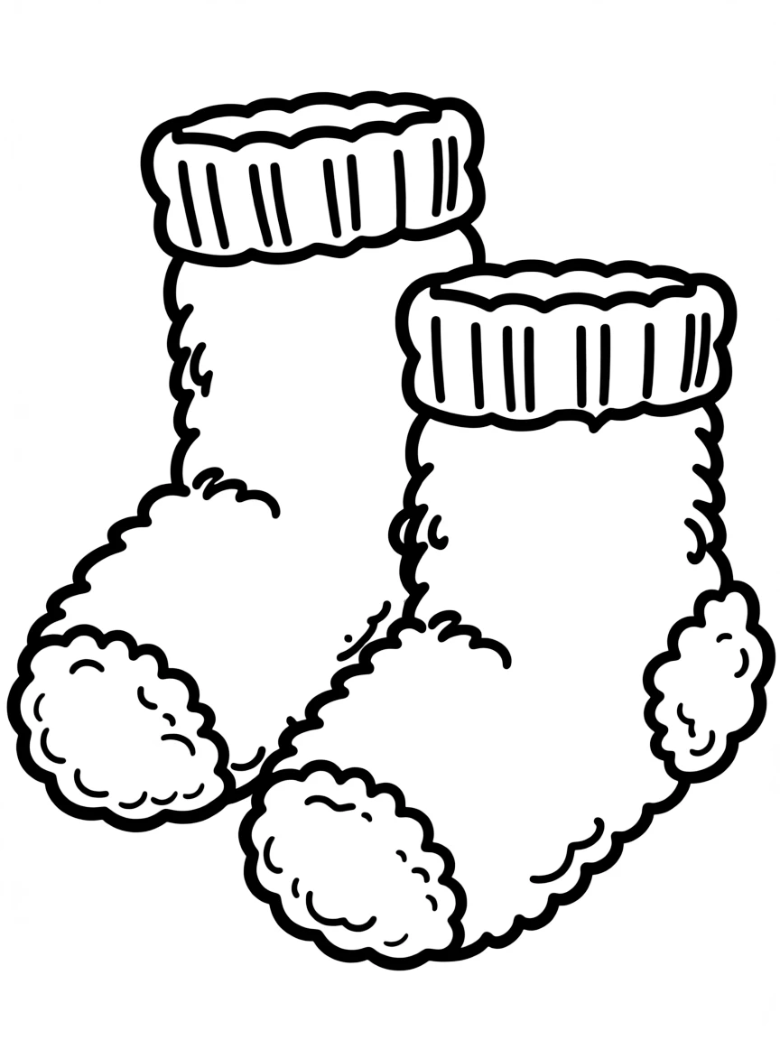 A warm pair of fuzzy socks.