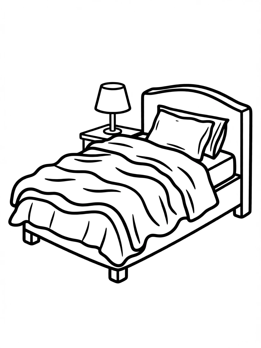 A cozy bed with lots of blankets.