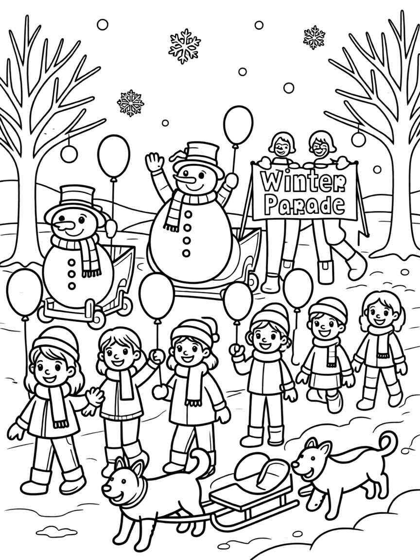 A winter parade.