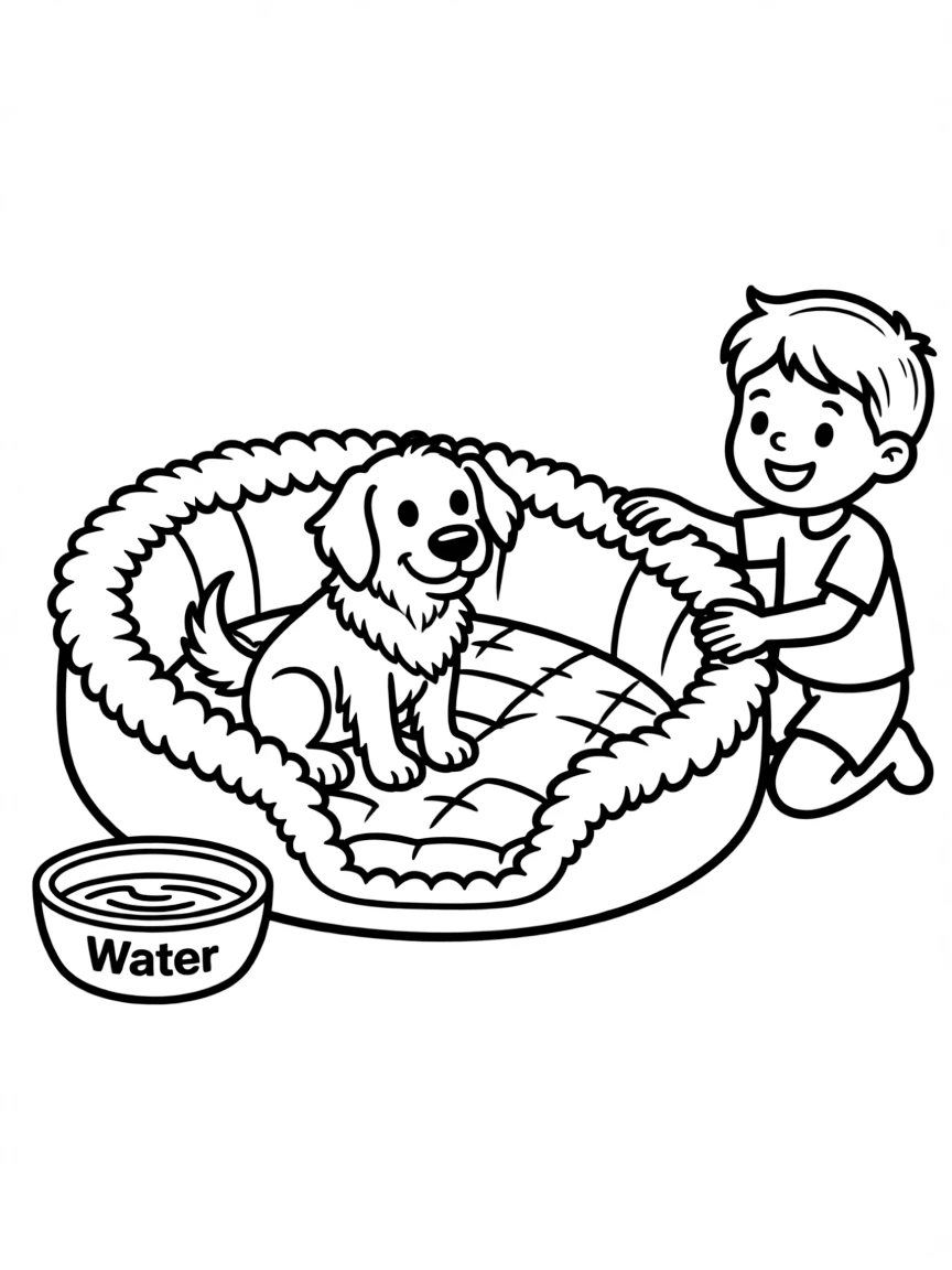 A cozy pet bed for a dog or cat.