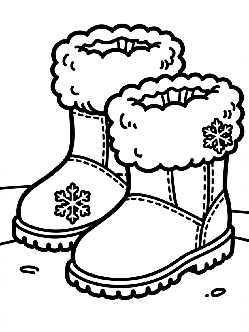 A pair of cheerful winter boots.
