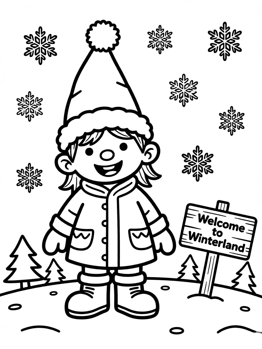 A happy little winter gnome.