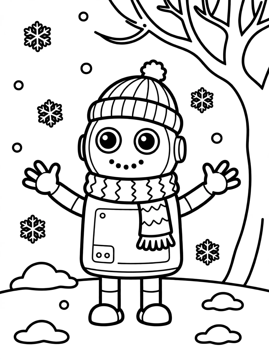 A friendly winter robot.