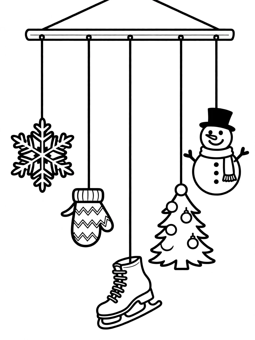 A winter-themed mobile.