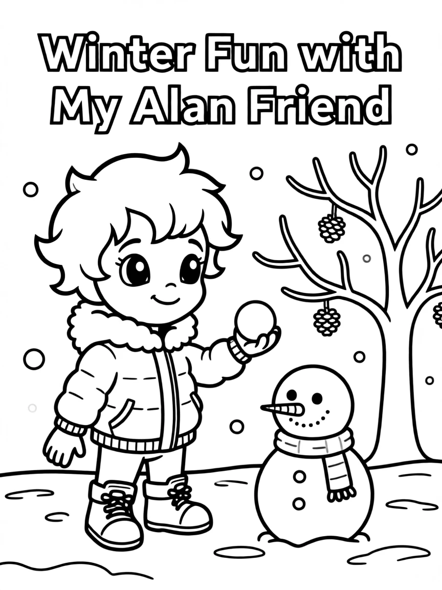 A friendly winter alien.