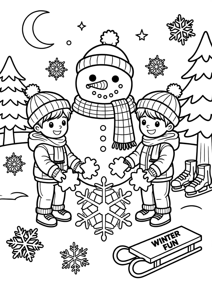 A winter-themed puzzle.