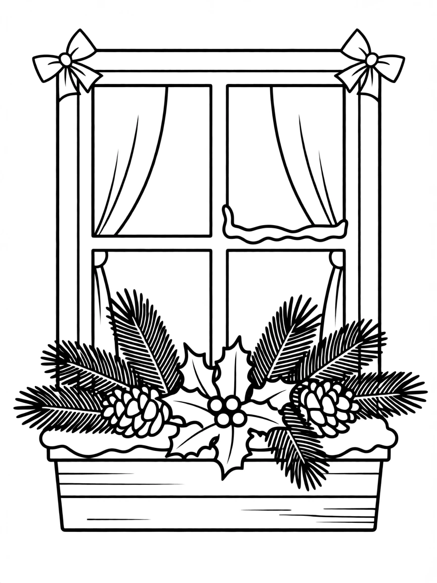 A winter window box.