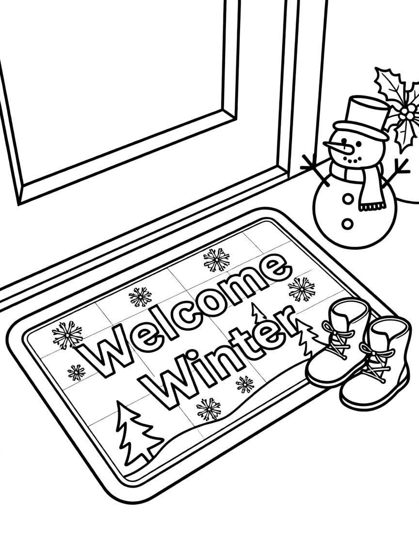 A winter welcome mat.