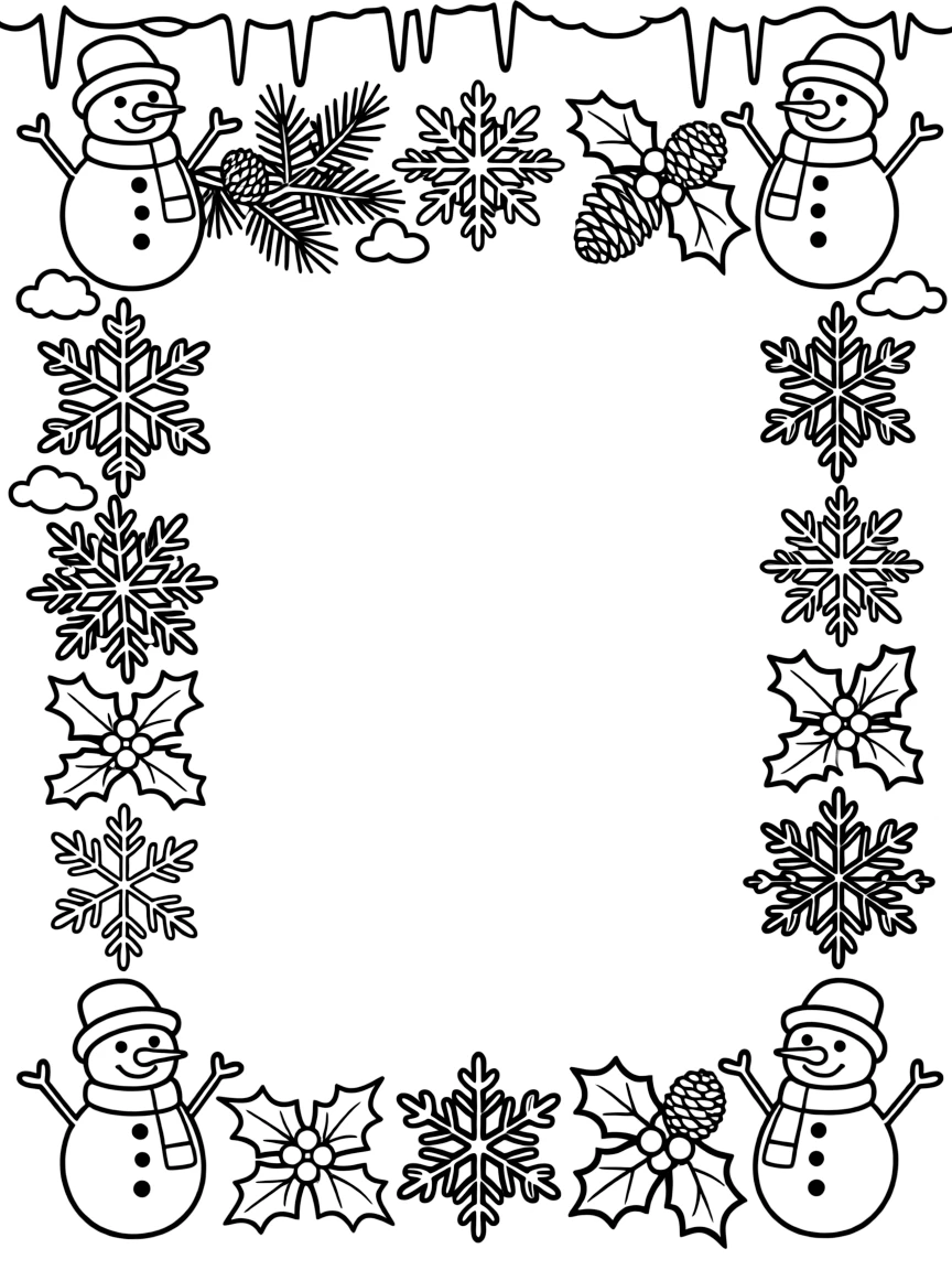 A winter-themed picture frame.