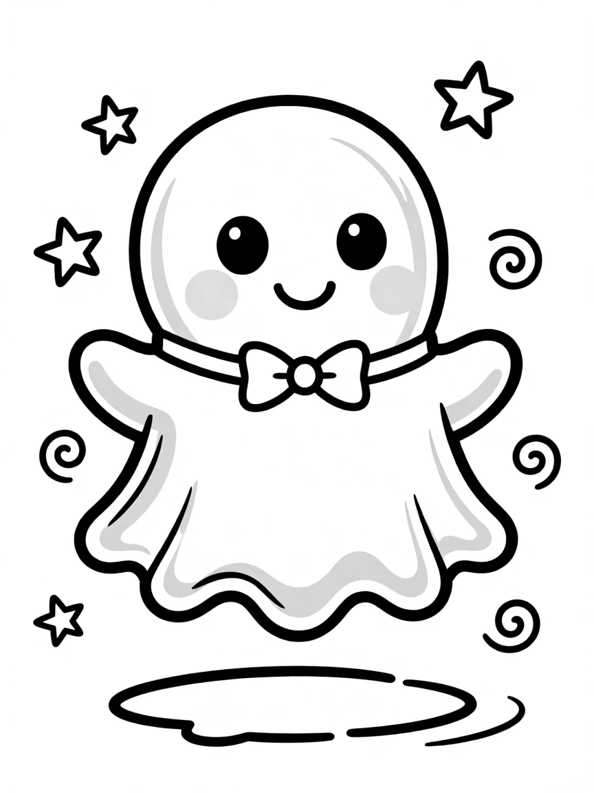 A little ghost floating peacefully.