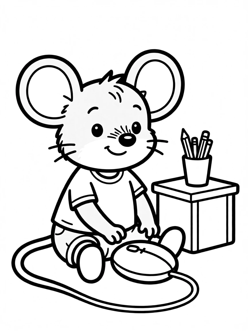 A cute mouse clicking.