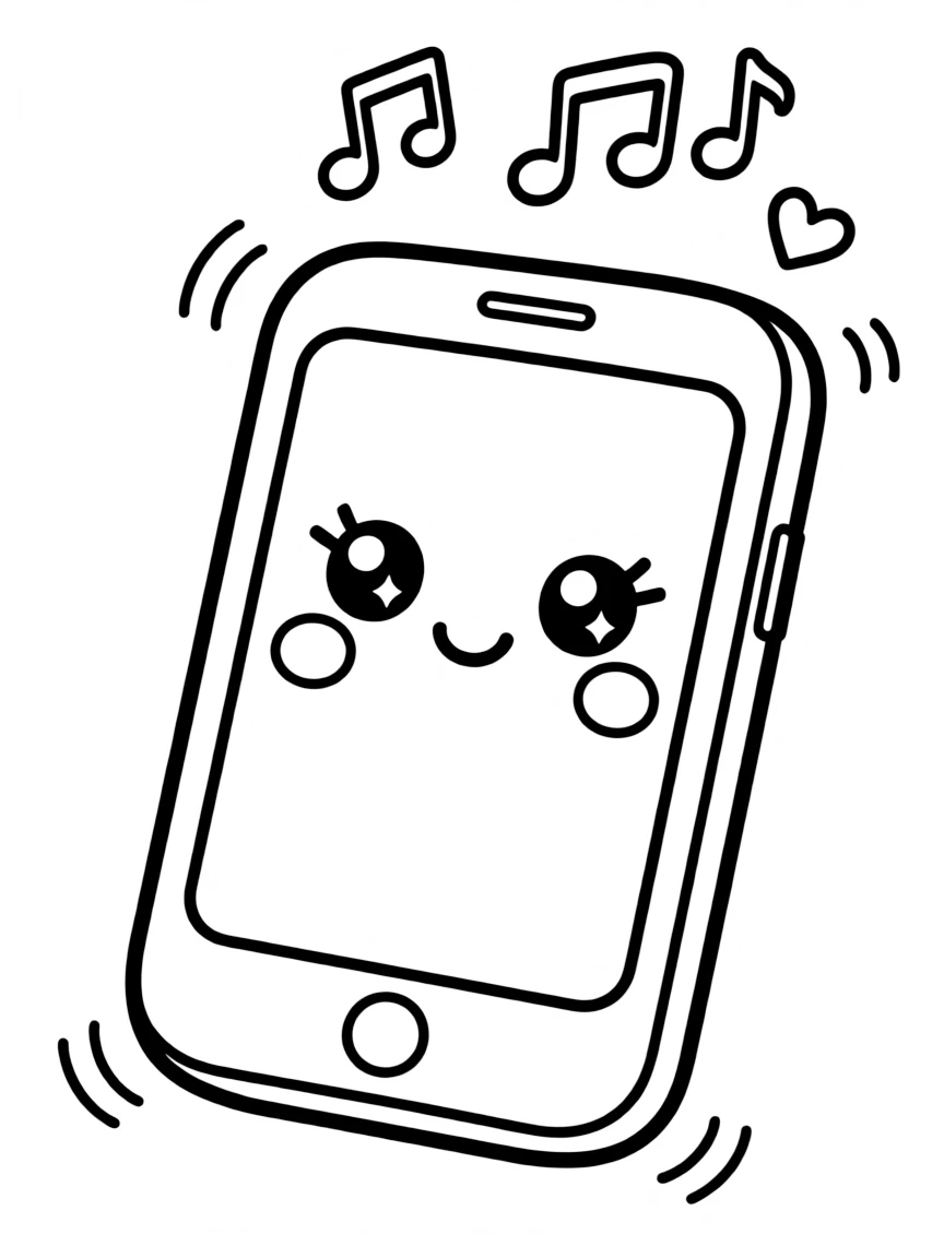 A kawaii cell phone ringing.