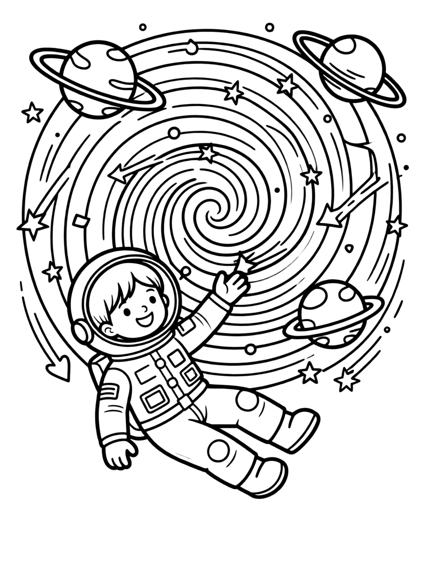 A little galaxy swirling.