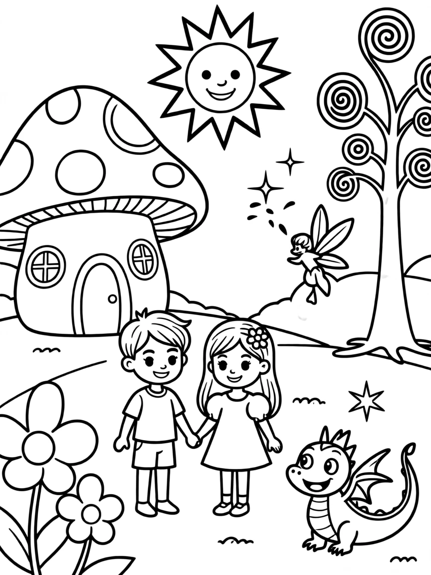 A cheerful fantasy land.