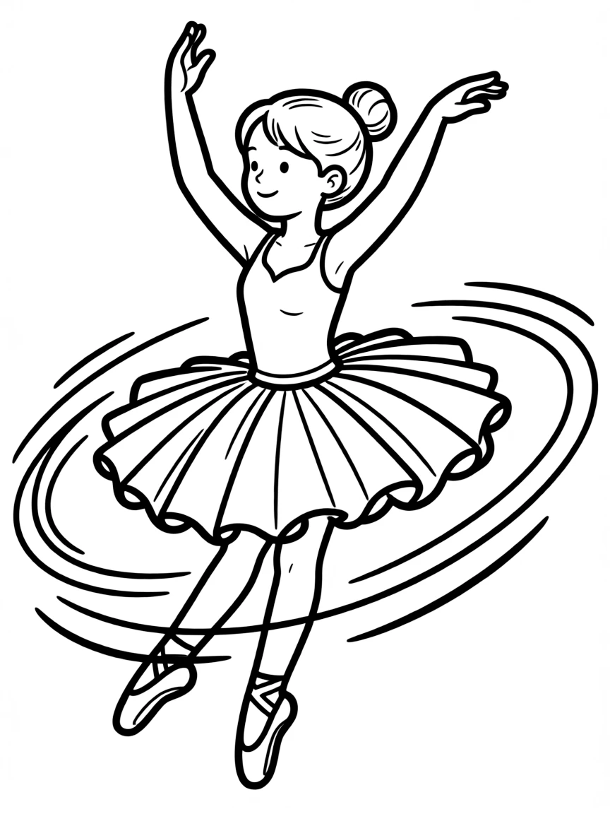A little dancer twirling.