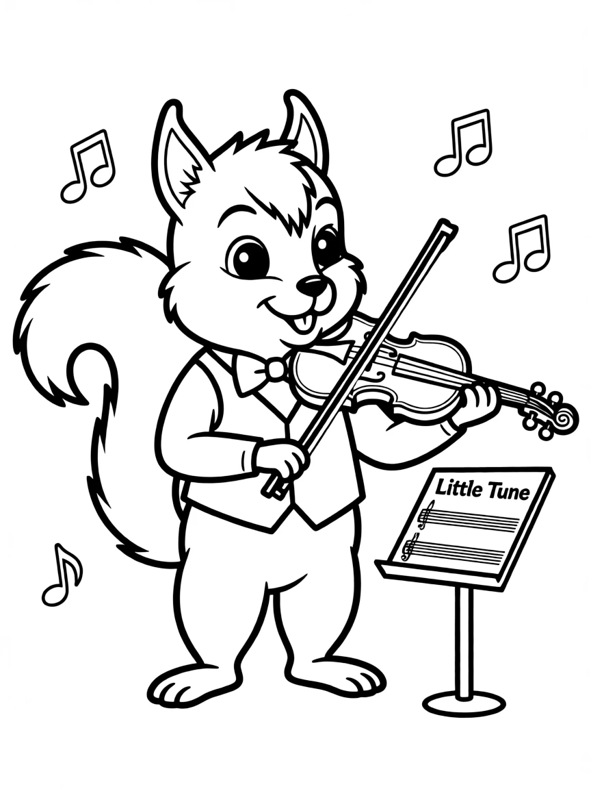 A little animal musician.