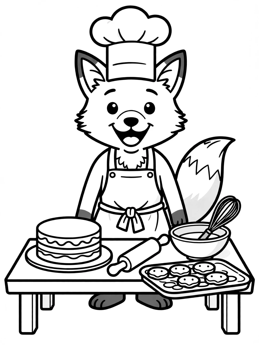 A playful animal baker.