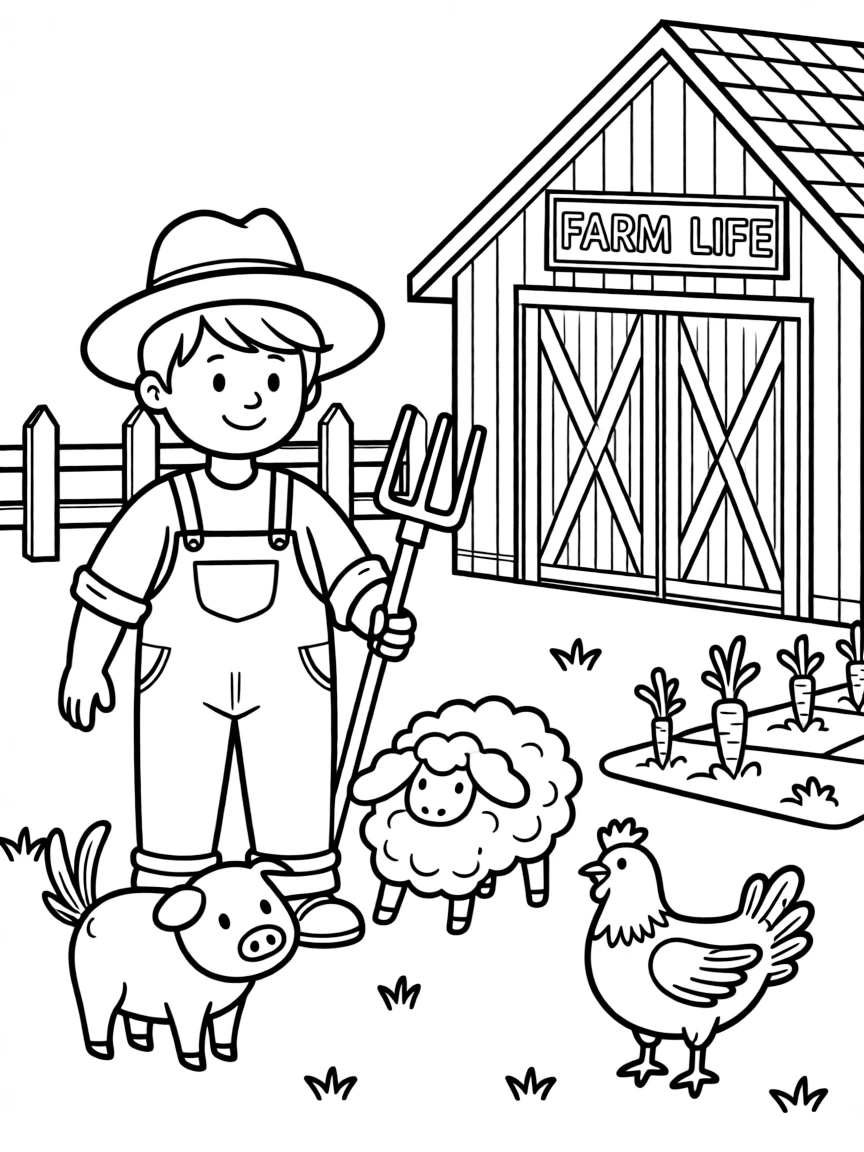 A little animal farmer.