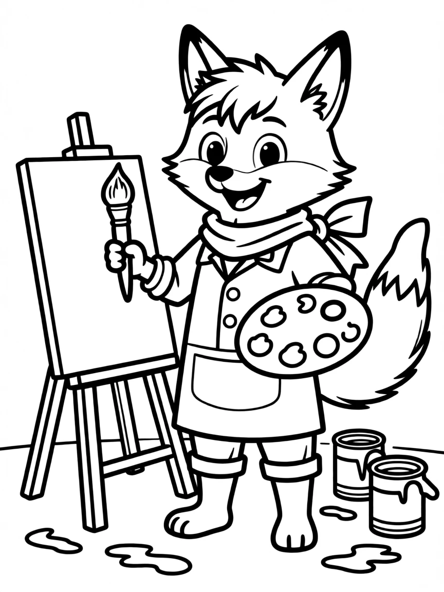 A cheerful animal artist.