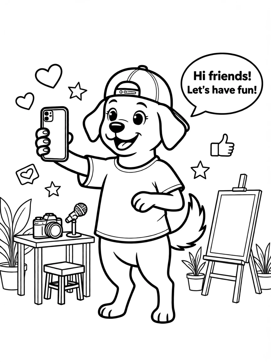 A playful animal influencer.