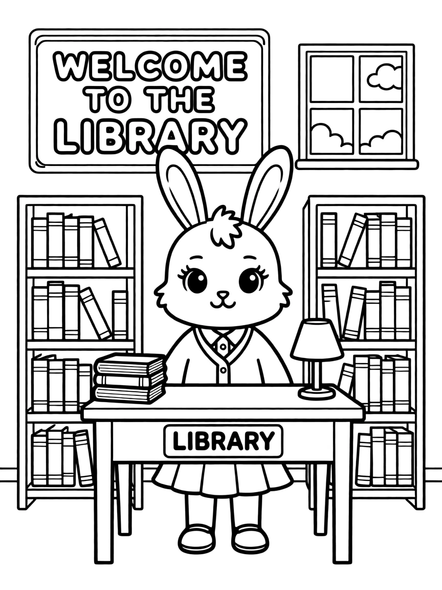 A kawaii animal librarian.