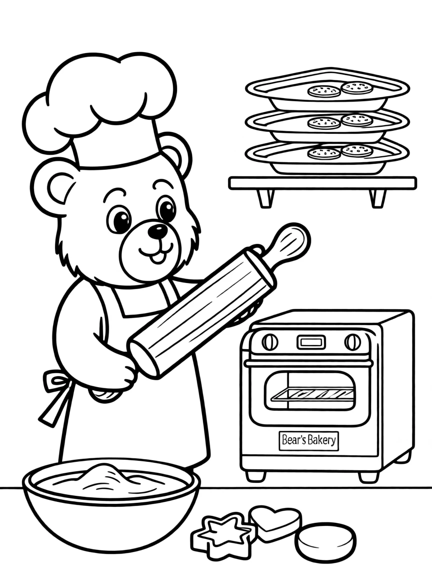 A cute animal baker.