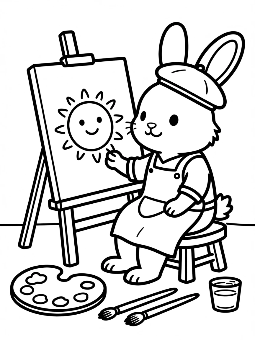 A little animal artist.