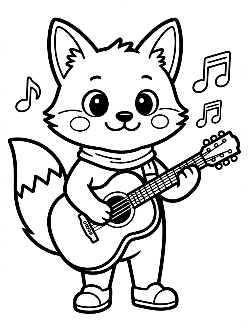 A kawaii animal musician.