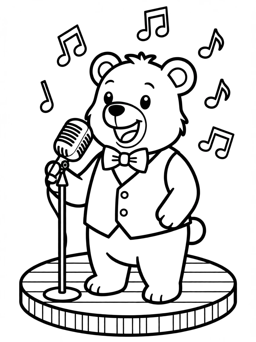 A smiling animal singer.