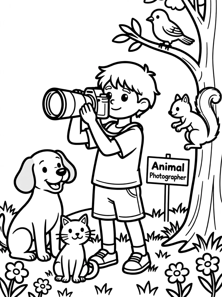 A playful animal photographer.