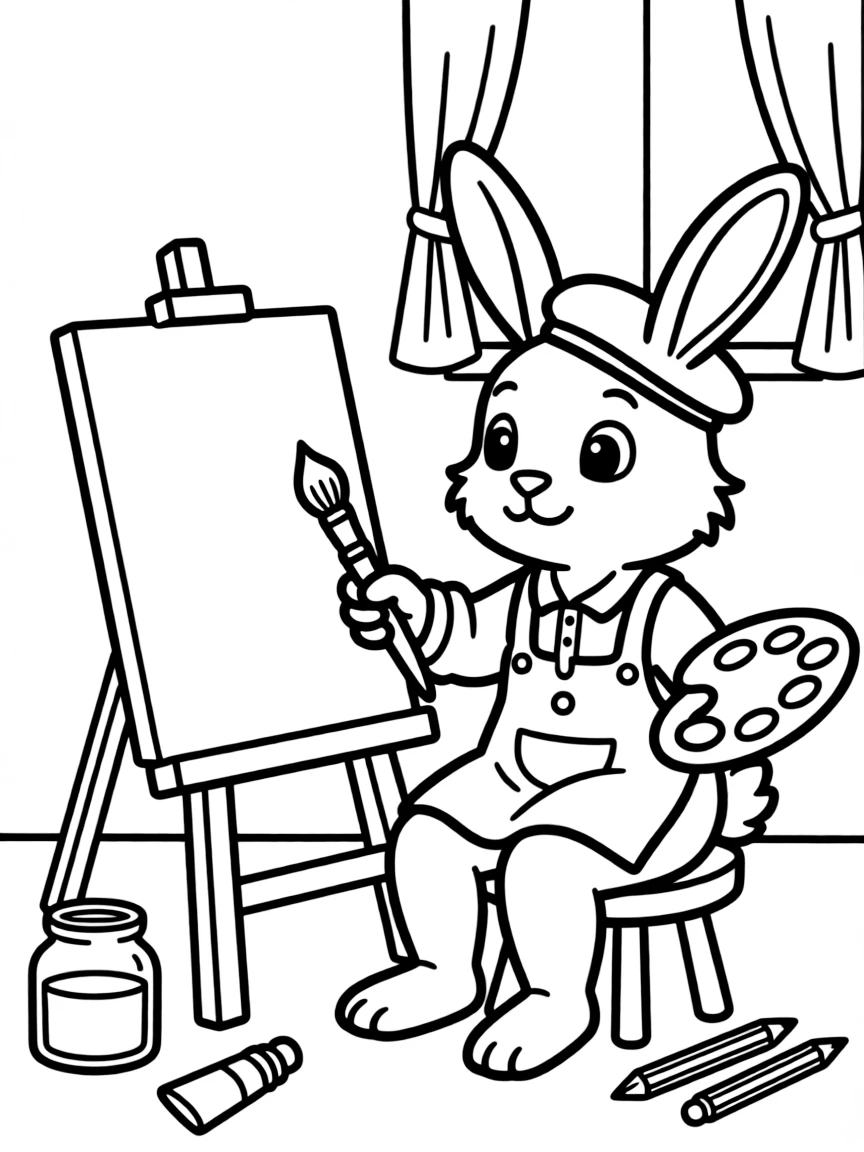 A little animal artist.
