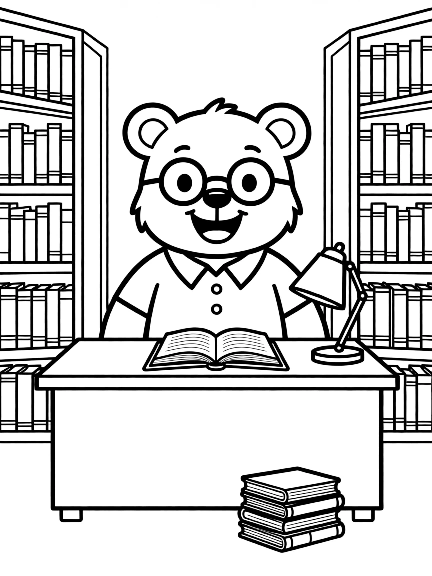A happy animal librarian.