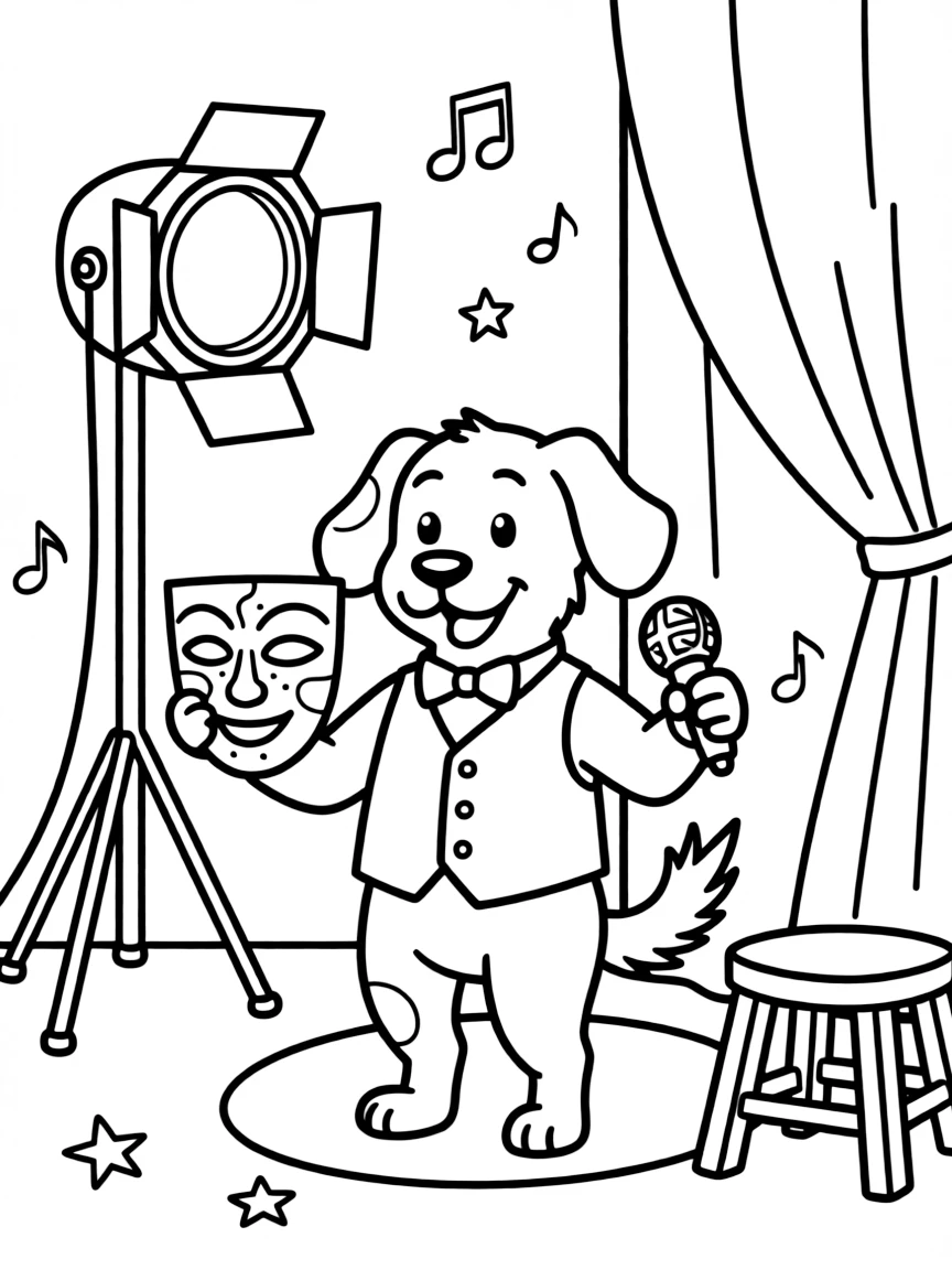 A playful animal actor.