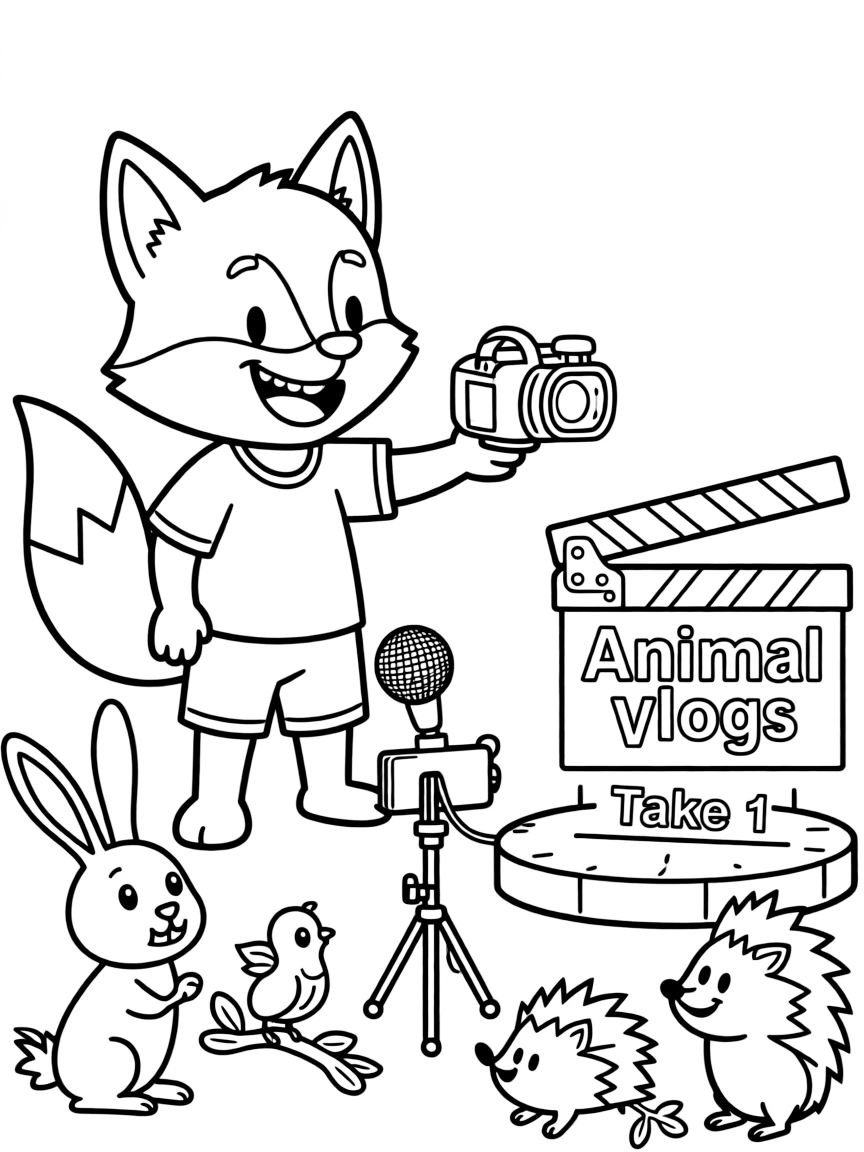 A playful animal vlogger.