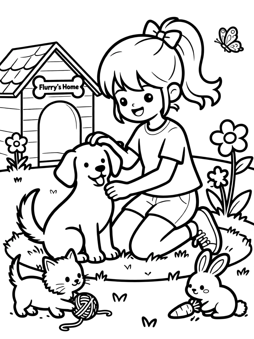 A kawaii animal pet sitter.