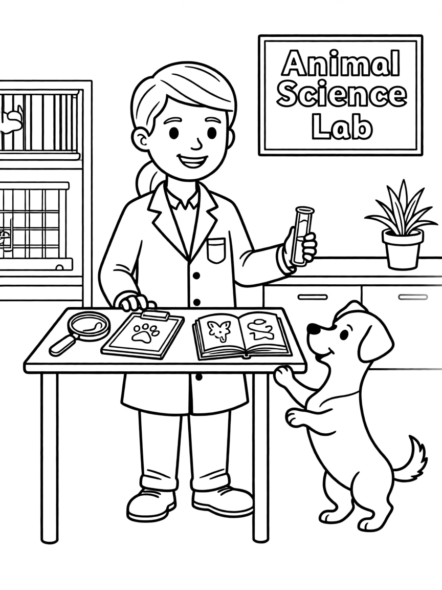 A happy animal scientist.