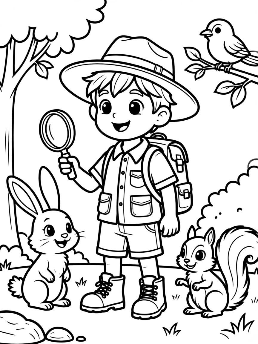 A joyful animal explorer.