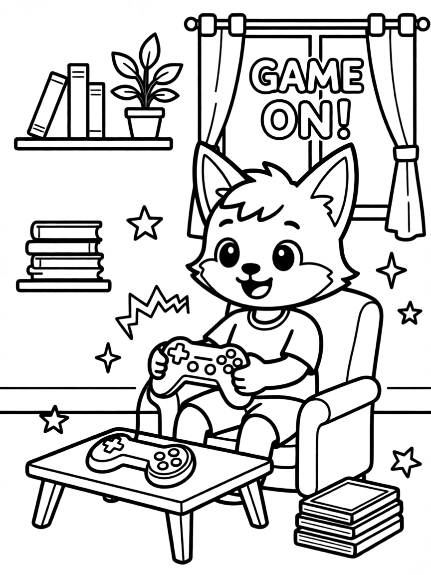 A little animal gamer.