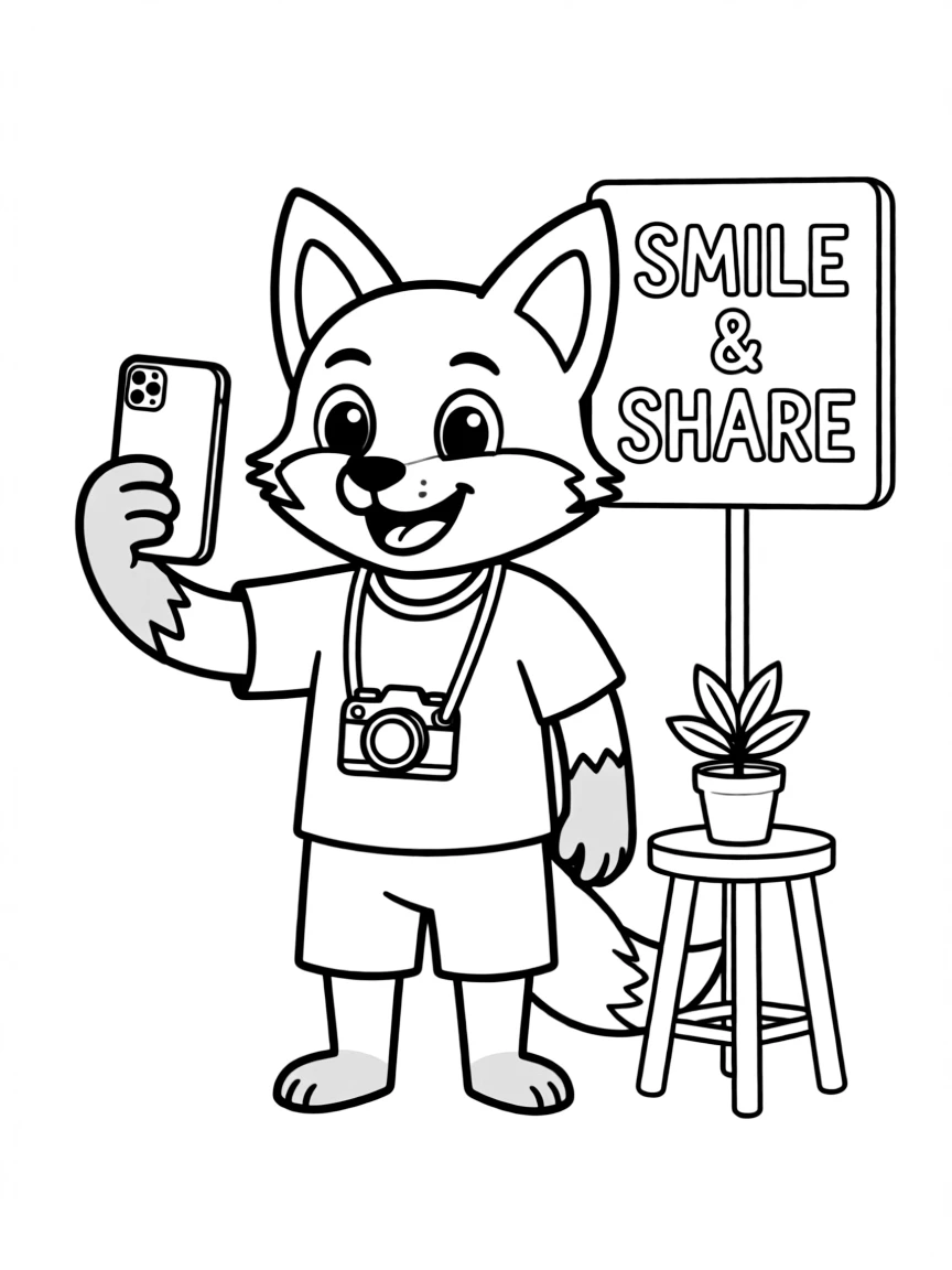 A smiling animal influencer.