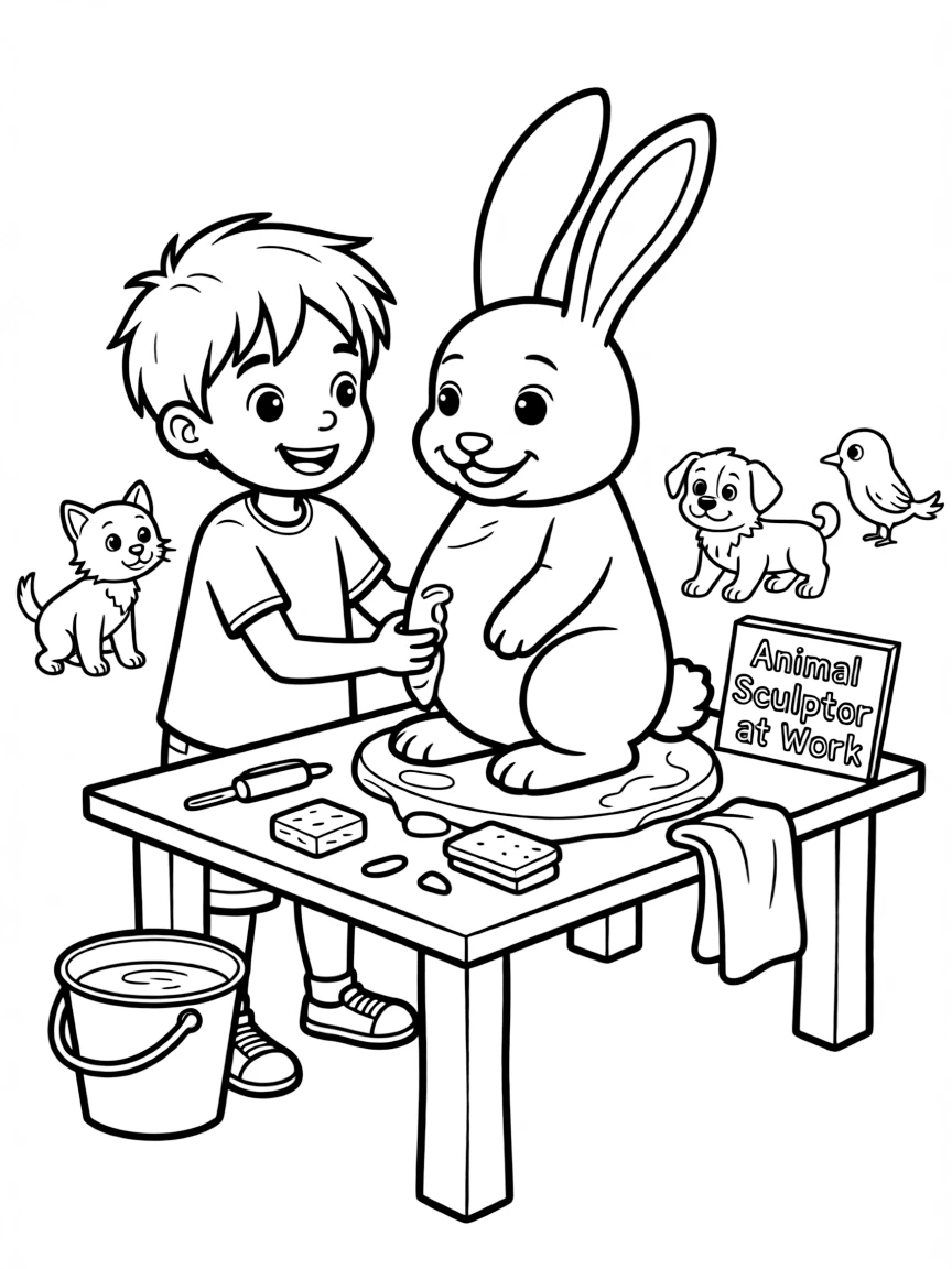 A playful animal sculptor.