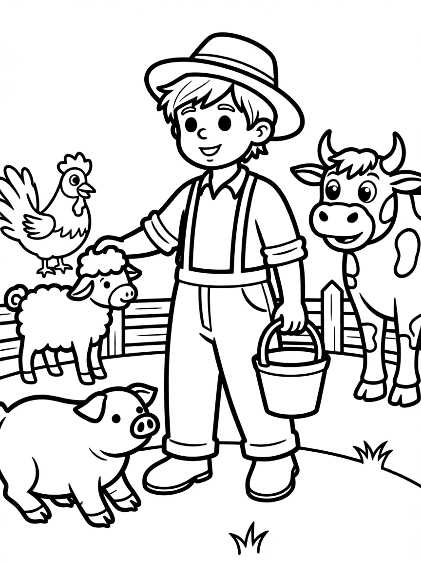 A playful animal farmer.