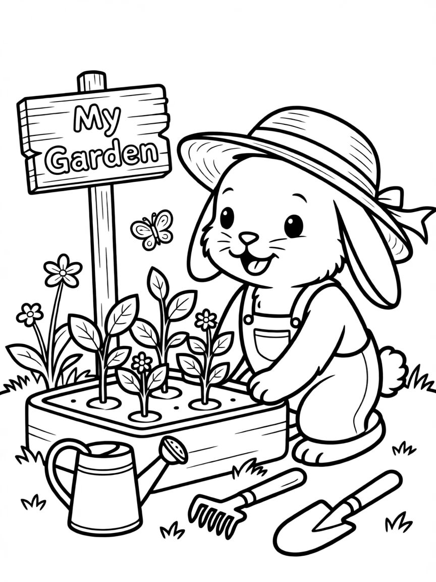 A little animal gardener.