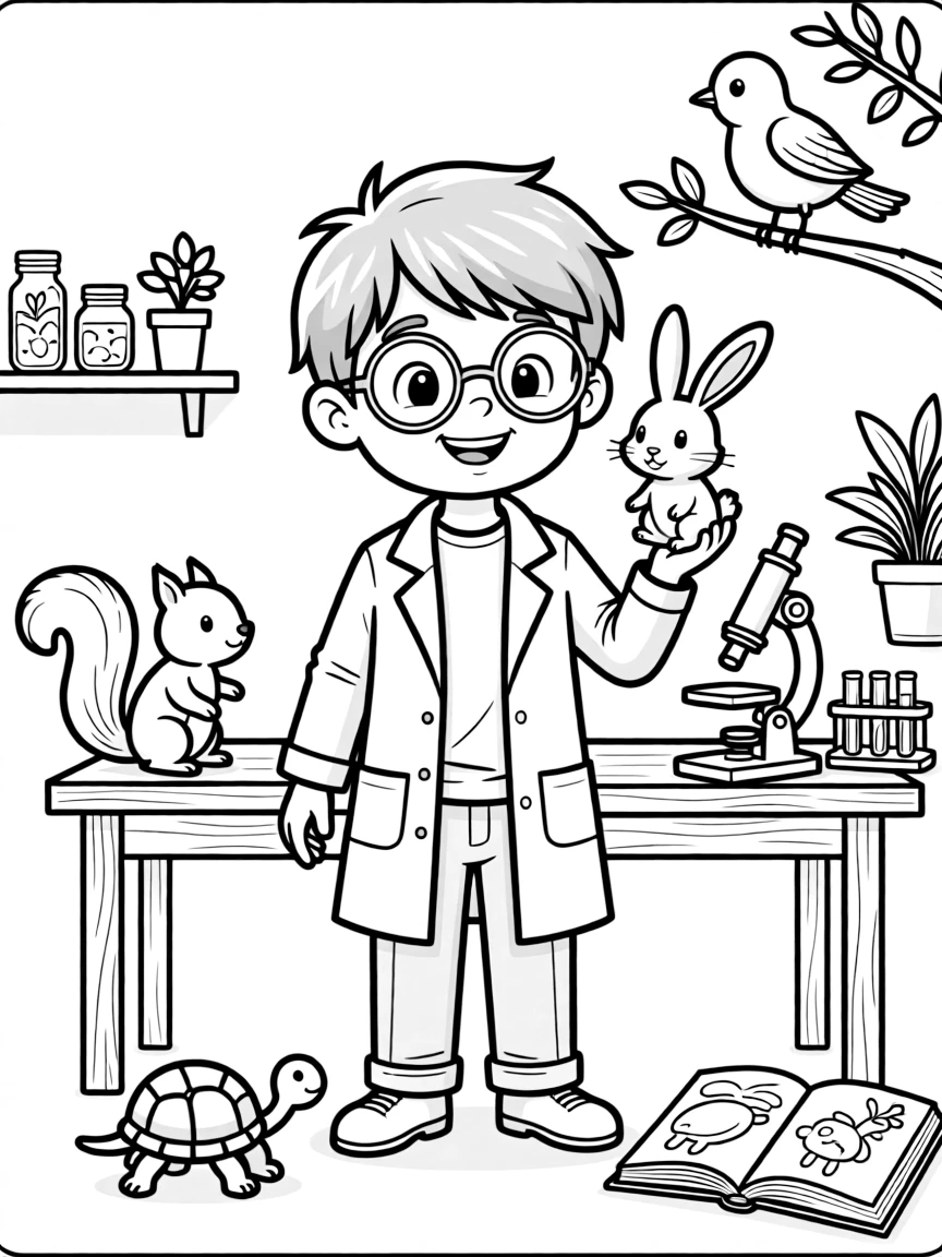 A playful animal scientist.