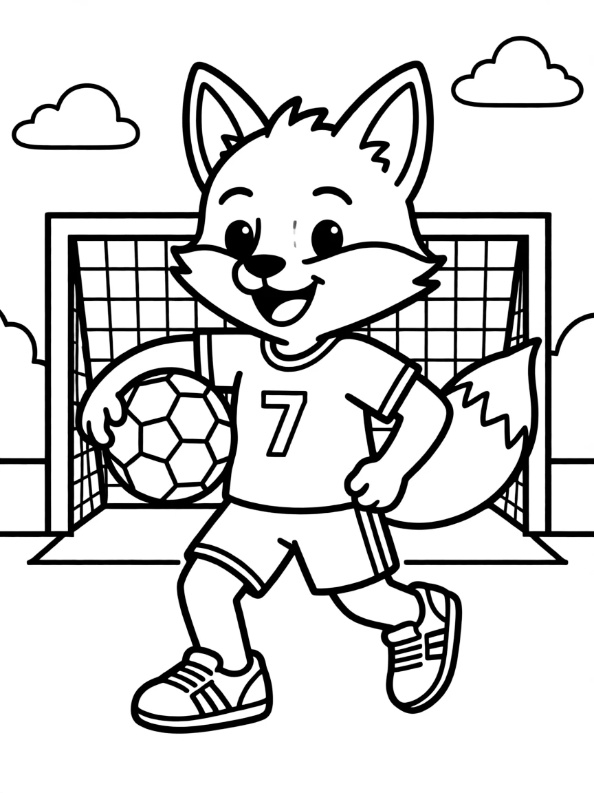 A cheerful animal athlete.