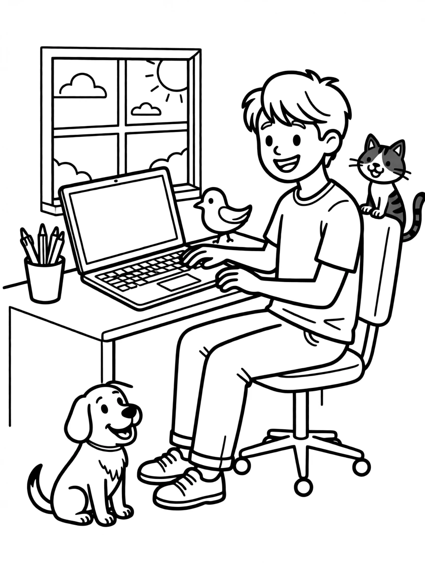 A happy animal blogger.